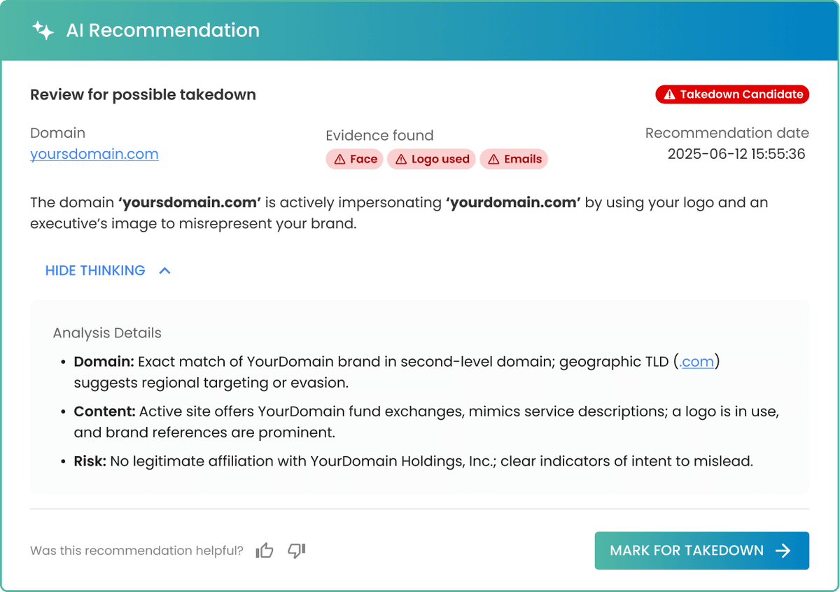 Updated AI Recommendation Card
