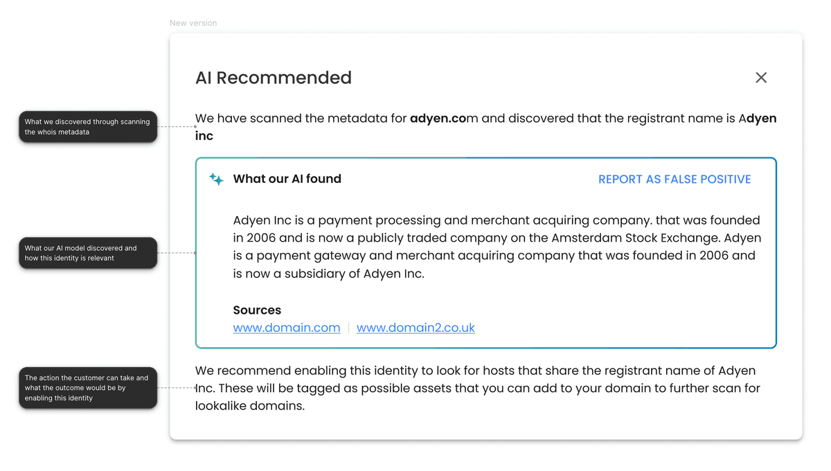 Updated Identity Modal