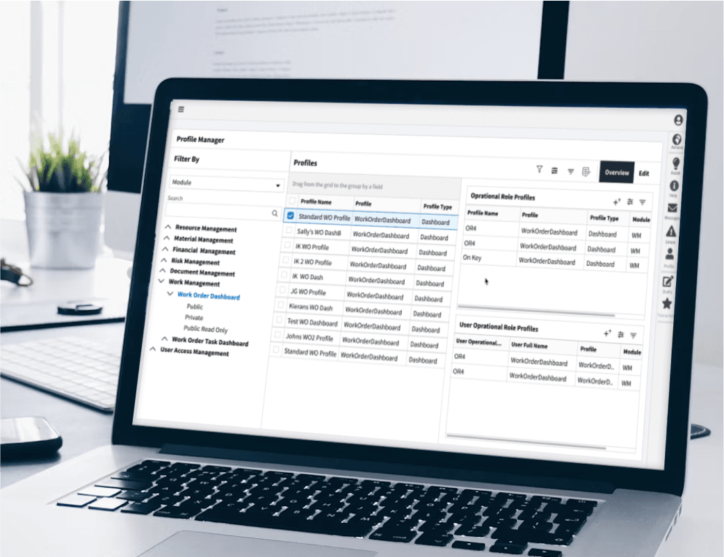 Profile Management Screen